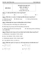 de kiem tra hk 1 mon tin hoc 11 de so 1