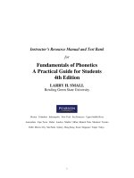 Fundamentals of phonetics a practical guide for students 4th edition small test bank 