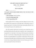 Sáng kiến một số kinh nghiệm trong việc xây dựng nề nếp lớp chủ nhiệm 