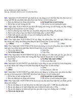 CÂU HỎI TRẮC NGHIỆM PHÁP LUẬT VỀ MÔI TRƯỜNG