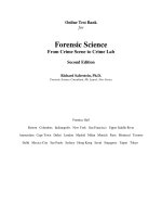 Forensic science from the crime scene to the crime lab 2nd edition richard saferstein test bank 