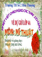 Mĩ thuật chủ đê 6  - lop 4