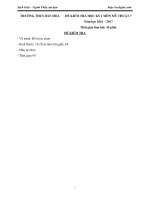 Đề thi học kì 1 môn Mỹ thuật lớp 7 trường THCS Dân Hòa, Hà Nội năm học 2016 - 2017