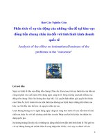 Phân tích về sự tác động của những vấn đề tại khu vực đồng tiền chung châu âu đối với tình hình kinh doanh quốc tế 