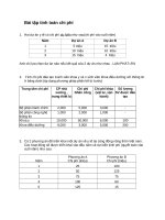 Bài tập tính toán chi phí Kinh Tế