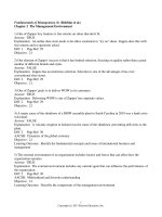 Fundamentals of management 8th edition robbins test bank