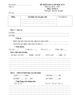 De Toan - TV cuoi ki I lop 4