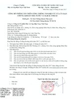 CBTT Thong bao ngay dang ky cuoi cung hop DHCD 2017 Taya signed