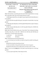 Đề thi thử THPT Quốc gia năm 2017 môn Sinh học Sở GD&ĐT Quảng Nam