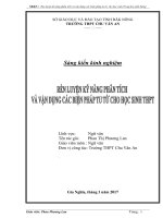 SKKN Rèn luyện kĩ năng phân tích và vận dụng các biện pháp tu từ cho học sinh Trung học phổ thông