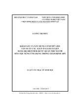 Khảo sát và xây dựng cơ sở dữ liệu tần suất các Alen ở 15 Locus gen bằng hệ Identifiler từ quần thể người dân tộc Nùng ứng dụng trong giám định ADN (LV thạc sĩ)