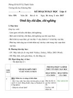 Tin học lớp 4 trình bày chữ đậm, chữ nghiêng (tiết 1) 