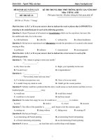 Đề thi thử THPT Quốc gia năm 2017 môn Tiếng Anh - Đề 15 (Có đáp án).