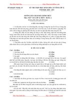 Dap an HDC de chinh thuc VAN A