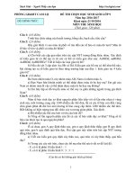 Đề thi HSG môn Sinh học lớp 9, phòng GD&ĐT Cam Lộ năm học 2016 - 2017