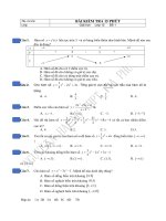 Ba i kie  m tra 15 phu t chu o ng U  ng du ng cu a  a o ha m  e   kha o sa t va  ve   o   thi  ha m so    e   1