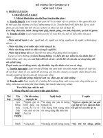 ĐỀ CƯƠNG ÔN TẬP NGỮ VĂN 6 - HK I (chi tiết)