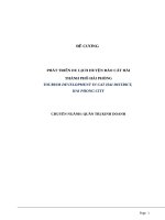Đề cương thạc sĩ phát triển du lịch cho huyện đảo cát hải hải phòng