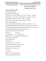 Đề thi học kì 1 môn Công nghệ lớp 9 trường THCS Hồng Châu, Hưng Yên năm học 2016 - 2017