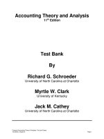 Financial accounting theory and analysis text and cases 11th edition schroeder test bank 