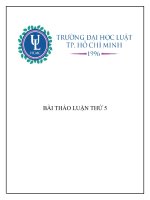 BUỔI THẢO LUẬN THỨ năm TRÁCH NHIỆM dân sự, VI PHẠM hợp ĐỒNG