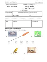 ki m tra h c k  2 m n Ti ng Anh l p 3 tr  ng Ti u h c L  V n T m c    p  n