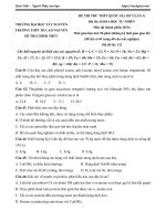 Đề thi thử THPT Quốc gia năm 2017 môn Hóa học trường THPT Thực hành Cao Nguyên, Đăk Lăk (Lần 3)
