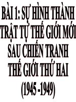 Bài 1. Sự hình thành trật tự thế giới mới sau Chiến tranh thế giới thứ hai (1945 - 1949)