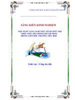 Một số kĩ năng thực hành nghi thức đội trong liên đội trường tiểu học 