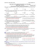 DE VA DAP AN MON LY THPT QG NAM 2016