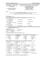 thi th  tuy n sinh v o l p 10 m n Ti ng Anh t nh B c Giang n m h c 2016   2017 c    p  n