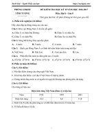 Đề thi học kì 2 môn Địa lý lớp 8 Phòng GD&ĐT Vĩnh Tường, Vĩnh Phúc năm học 2016 - 2017