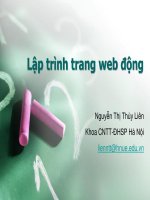 Bài giảng lập trình trang web động