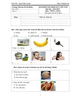 Đề thi học kì 2 môn Tiếng Anh lớp 5 trường Tiểu học B Yên Đồng, Nam Định