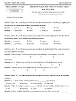 Đề thi thử THPT Quốc gia năm 2017 môn Tiếng Anh - Đề 3 (Có đáp án)