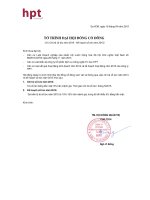 02 To trinh chi tra co tuc nam 2014 ke hoach co tuc nam 2015