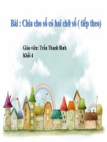 Chia cho số có hai chữ số (t2)   toán 4 