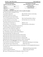 Đề thi học kỳ 1 môn Sinh học lớp 10 trường THPT Đoàn Thị Điểm, Khánh Hoà năm học 2015 - 2016