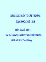 Dải đồng bằng duyên hải miền trung   địa lí 4 