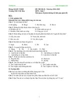 De thi hoc ki 2 mon sinh hoc 7