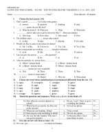 de kiem tra hki tieng anh 7 co dap an thpt luong the vinh 42851