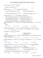 126 CÂU HỎI TRẮC NGHIỆM ĐẠI 10 CHƯƠNG 2