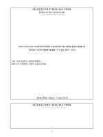 Sáng kiến một số giải pháp nâng cao chất lượng dạy học ở trường thpt hàm nghi từ năm 2009 đến năm 2014 