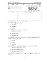 Đề thi học kì 2 môn Khoa học lớp 4 trường tiểu học Mường Mô, Lai Châu năm 2016 - 2017