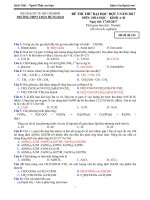 Đề thi thử THPT Quốc gia năm 2017 môn Hóa học trường THPT Trần Hưng Đạo, thành phố Hồ Chí Minh (Lần 3)
