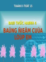 Bài thực hành 4. Bảng điểm của lớp em