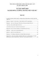 Thông báo dự thảo tài liệu họp Đại hội đồng cổ đông thường niên 2017 | Tổng công ty Phân bón và Hóa chất Dầu khí Tai lieu DHCD 2017