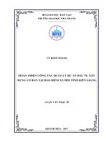 Hoàn thiện công tác quản lý dự án đầu tư xây dựng cơ bản tại bảo hiểm xã hội tỉnh kiên giang 