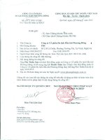 Thông báo thay đổi nhân sự HĐQT