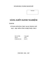 Sử dụng đồ dùng trực quan trong giờ dạy – học  môn công nghệ ở bậc THCS 